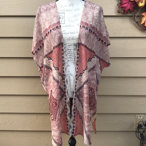 Maurices Other - Maurices New Patchwork Print Open Front Ruana